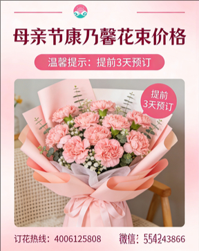 保定容城县花店母亲节康乃馨花束
